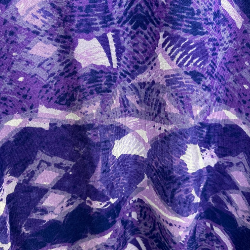 Coldwater Creek Reversible Purple Abstract Maxi Skirt Boho Artsy Lagenlook 8 - Picture 5 of 13